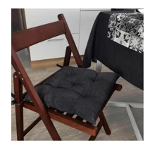 Подушка Прованс на стул Milan Black 40x40 (23617): Размер, см 40x40