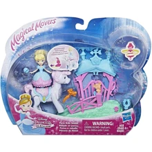 Маленькая кукла Hasbro Disney Princess Золушка, крутящаяся и транспортное средство (E0072_E0249 DPR PONY RIDE STABLE CINDERELLA): Возраст от 4 лет