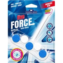 Блок для унитазов General Fresh Five-Force ароматический с хлором Морской 50г: Назначение Для туалета