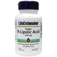 Life Extension Super R-Lipoic Acid 240 mg 60 Veg Caps R-ліпоєва кислота: Тип Альфа-ліпоєва кислота