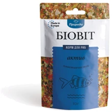Корм Природа Биовит для рыб Актив пластинчатый 10 г (4823082404643): Вид корма Пластины