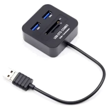 Аксесуар для накопичувача Lapara LA-MICROUSB-OTG-HUB-CR BLACK: Тип аксесуара Картрідер + USB hub