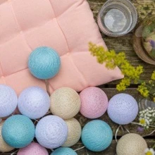 Уличная гирлянда PASTEL - LUBANIDA 20 шаров 7.78м: Тип Хлопковые шарики
