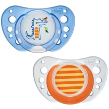 Пустышка Chicco Physio Air латексная от 6 до 16 месяцев Голубая 2 шт (75022.21.00.00): Возраст старше 6 месяцев