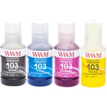 Чернила WWM EPSON L3100/3110/3150, 4х140г B/C/M/Y (E103SET4): Цвет набор (set), Yellow, Magenta, Black, Cyan
