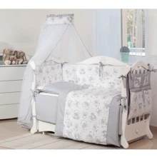 Постельный комплект 8 эл. Twins Dolce Мишки 4061-D-005, grey, серый: Тип постельный комплект