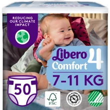 Підгузки Libero Comfort Розмір 4 (7-11 кг) 50 шт (7322541756844): Тип Подгузники