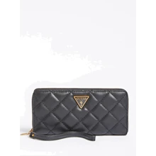 Жіночий гаманець Guess Cessily Slg Large Zip Around чорний (SWQB7679460-BLA): Стать Женский