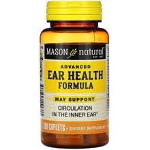 Mason Natural Ear Health Plus Улучшенная добавка для здоровья ушей и слуха 100 каплет: Форма выпуска Таблетки