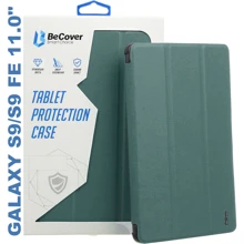 Аксесуар для планшетних ПК BeCover Case Book Soft Edge з Pencil Mount Dark Green для Samsung X710 Galaxy Tab S9 / X510/X516B Galaxy Tab S9 FE (710440): Колір зелений