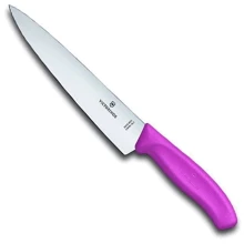Кухонный нож Victorinox SwissClassic Carving 19см розовый в блистере (6.8006.19L5B): Лезвие Нержавеющая сталь