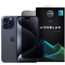 Захисне скло для iPhone Monblan Tempered Glass Dust-Proof Anti Peep Black для iPhone 15 Pro Max: Тип захисту екрана на екран