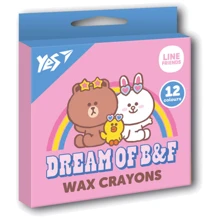 Віскові олівці YES 12 шт Line Friends (590141): Тип Восковые