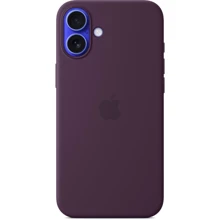 Чехол для iPhone Apple iPhone 16 Plus Silicone Case with MagSafe - Plum (MYYD3ZM/A): Цвет бордовый