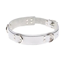 Нашийник Slave leather collar, white: Виробник sLash