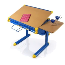 Парта Evo-kids Cherry Blue (арт.BD-1122 Beech) - столешница бук / ножки синие: Тип Парта