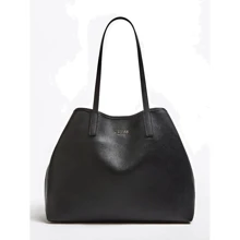 Жіноча сумка шоппер Guess Vikky Large Tote чорна (HWVG6995240-BLA): Стать Женский