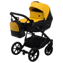 Коляска 2 в 1 Bair Kiwi кожа 100% BK-63/15 желтый - черный: Тип коляски Универсальная коляска (2-в-1)