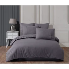 Комплект постільної білизни HOBBY Premium Sateen 300TC Stripe Gri сатин євро сірий (68565_2,0): Матеріал сатин