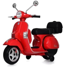 Детский электромотоцикл скутер Bambi Racer VESPA красный (M 4939EL-3): Вид мотоцикл