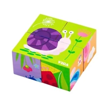 Дерев'яні кубики-пазл Viga Toys Комахи (50160): Тип кубики