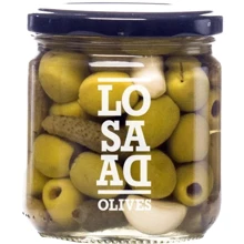 Микс оливок Losada с чесноком 198 г (8436530710812): Вес нетто 198 г