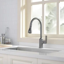 Смеситель для кухни Lefton Copper Kitchen Pull-Down Faucet with 3 Water Outlet Modes-KF2201 Grey: Назначение Для кухни