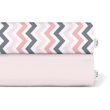 Набор простыней Cosas Rose / ZigZag Grey Rose на резинке 2 шт. 120x60 см (SetSheet_Rose_ZigGreyRose_120x60): Тип простынь