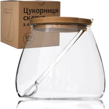 Сахарница S&T с ложкой 580 мл (32242): Цвет прозрачный