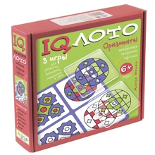 IQ лото. Орнаменты. (6+) Комплект из трех игр (красный) (245903): Производитель Айрис-Пресс