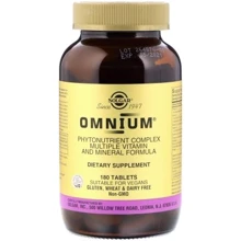 Solgar Omnium Phytonutrient Complex Multiple Vitamin and Mineral Formula 180 Tabs Мультивитамины и минералы Омниум с железом: Тип Мультивитамины