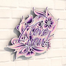 Дерев'яна картина-розмальовка Wortex Woods I Love You Мандала 2 36x32 (3DP60002): Виробник Wortex Woods