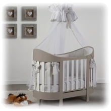 Комплект постельного белья в кроватку Baby Italia Eva Dove Grey Белый/Бежевый (EVA DOVE/GREY): Тип постельный комплект