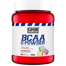 Аминокислота для спорта UNS BCAA G-Powder 600g /48 servings/ Ice Candy: Вкус Охлаждающая фруктовая конфета