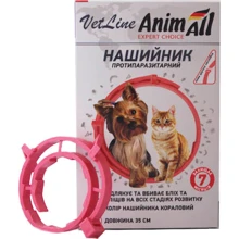 Ошейник AnimAll VetLine противопаразитарный для кошек и собак 35 см коралловый (4820150202811): Тип Ошейники