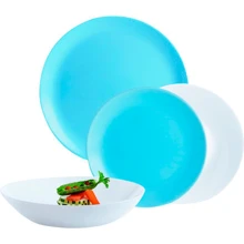 Столовий сервіз Luminarc Diwali Light Blue & White 18 пр. (P5911): Кількість персон 6