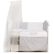 Постельный комплект 8 эл Twins Dolce Rabbits 4062-D-010-019, grey, белый/серый: Тип постельный комплект