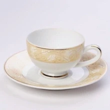Чашка з блюдцем DPL White Lucie Gold 13656: undefined undefined