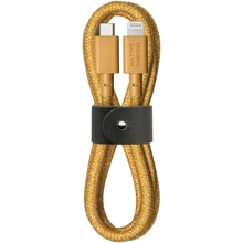 Кабель Native Union Belt Cable XL USB-C to Lightning 3m Kraft (BELT-CL-KFT-3-NP): Тип USB Cable - Lightning