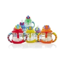 Nuby Поильник с трубочкой-непроливайкой Встроенный клапан (240ml) 12m+: Производитель Nuby