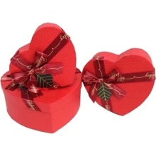Набор подарочных картонных коробок Ufo 3 шт. красный (51351-051 Набор 3 шт RED HEART серд.): Производитель Ufo