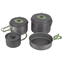 Набор посуды Bo-Camp Explorer 4 Pieces Hard Anodized Grey/Green (2200244) (DAS301407): Производитель Bo-Camp