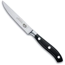 Кухонний ніж Victorinox Forged Tomato & Steak Grand Maitre 12см чорний (7.7203.12WG): Лезо нержавіюча сталь