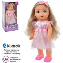 Кукла LimoToy ходит, Bluetooth, реагирует на хлопок, песня, муз. (укр.) (M 5078 I UA): Возраст от 3 лет