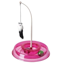 Игрушка для кота AnimAll CrazZzy Р-1108-2 трек с мячом и мышкой розовый (144718): undefined undefined