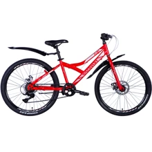 Велосипед ST 24" Discovery FLINT DD рама-13" з крилом Pl 2024 червоний (OPS-DIS-24-346): Діаметр коліс, дюймів 24