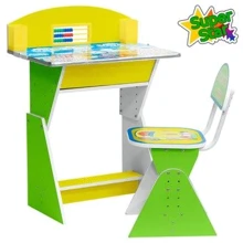 Super Star парта+стул (Scool) Green/Yellow: undefined undefined