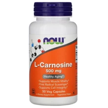 NOW Foods L-Carnosine 500 mg Л-Карнозин 50 веганских капсул: Форма выпуска Капсулы