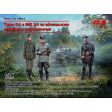 Автомобиль ICM Type G4 с MG 34 с немецким штабным персоналом (ICM24024: Производитель ICM