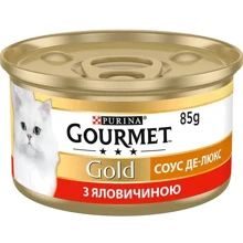 Влажный корм GOURMET Gold "Соус Де-Люкс" для взрослых котов кусочки в соусе с говядиной 85 г (7613036705134): Тип Влажный корм